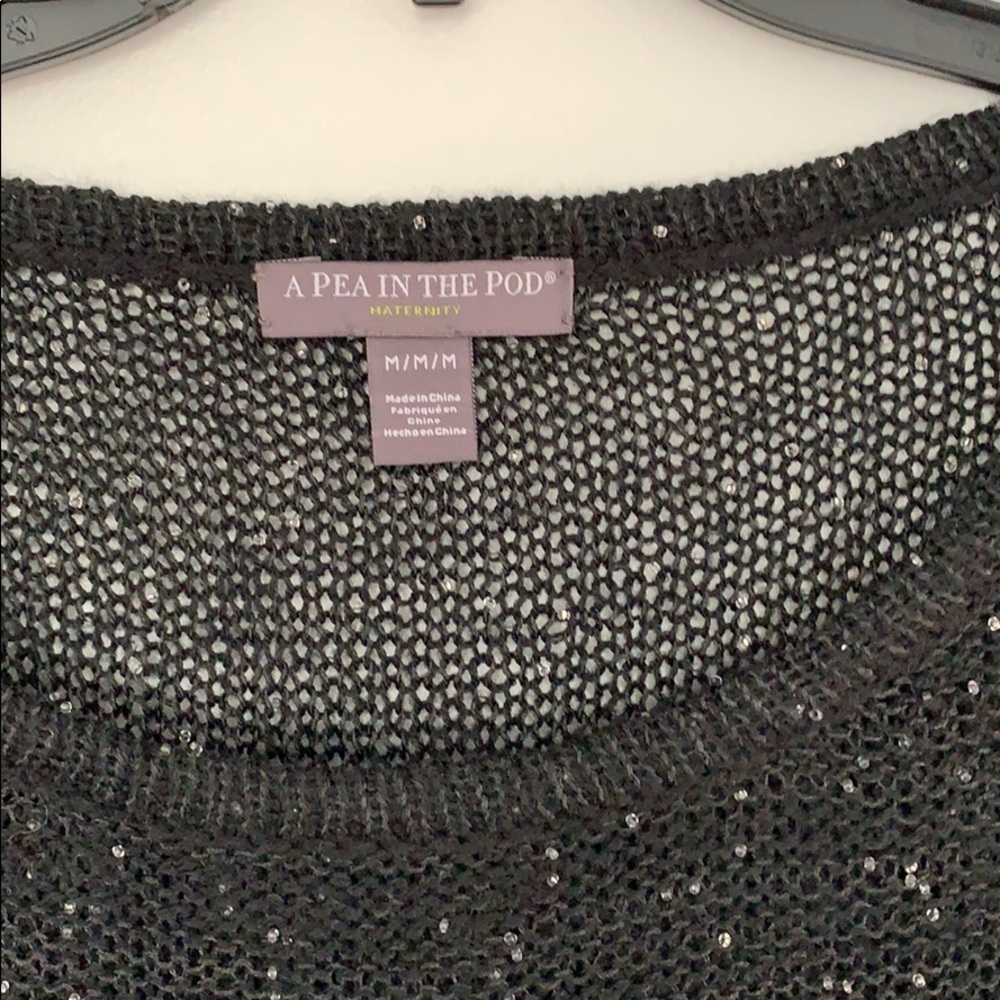 Pea in the Pod Beaded Maternity sweater